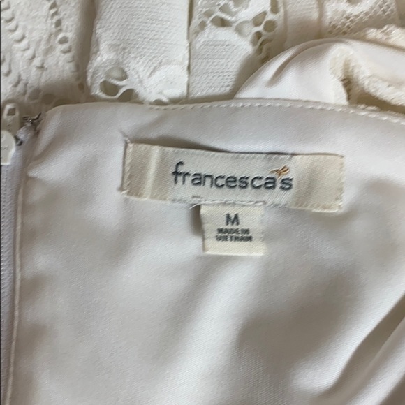 Francesca’s Cream Lace Dress with Halter Straps - Picture 4 of 7